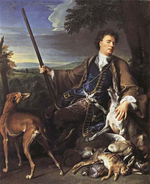 Francois Desportes Portrait of the Artist in Hunting Dress oil painting image